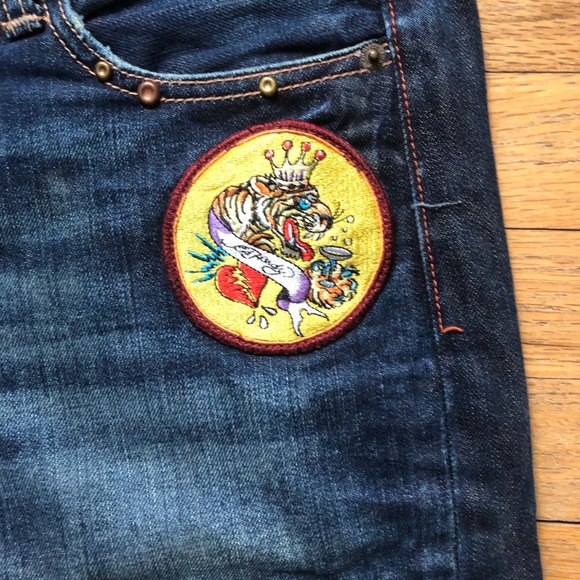 Ed Hardy by Christian Audigier Patch Jeans 31 - Picture 7 of 8